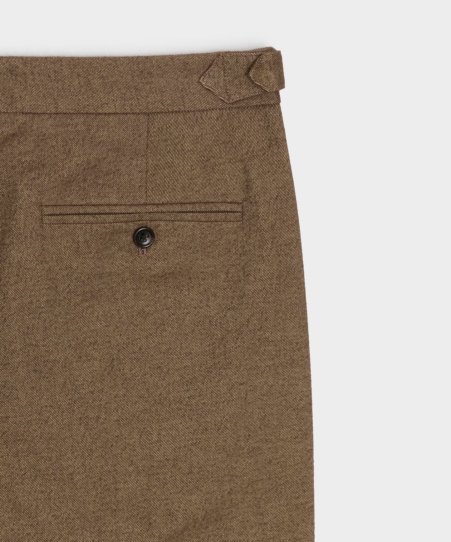 Todd Snyder Italian Heathered Cotton Side Tab Trouser in Sand Sand