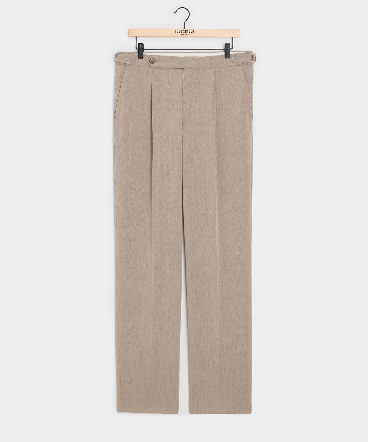 Todd Snyder Italian Cavalry Twill Side Tab Trouser in Tan Tan