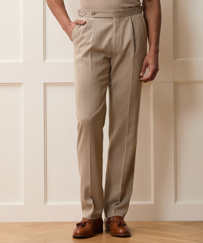 Todd Snyder Italian Cavalry Twill Side Tab Trouser in Tan Tan