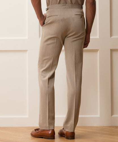 Todd Snyder Italian Cavalry Twill Side Tab Trouser in Tan Tan
