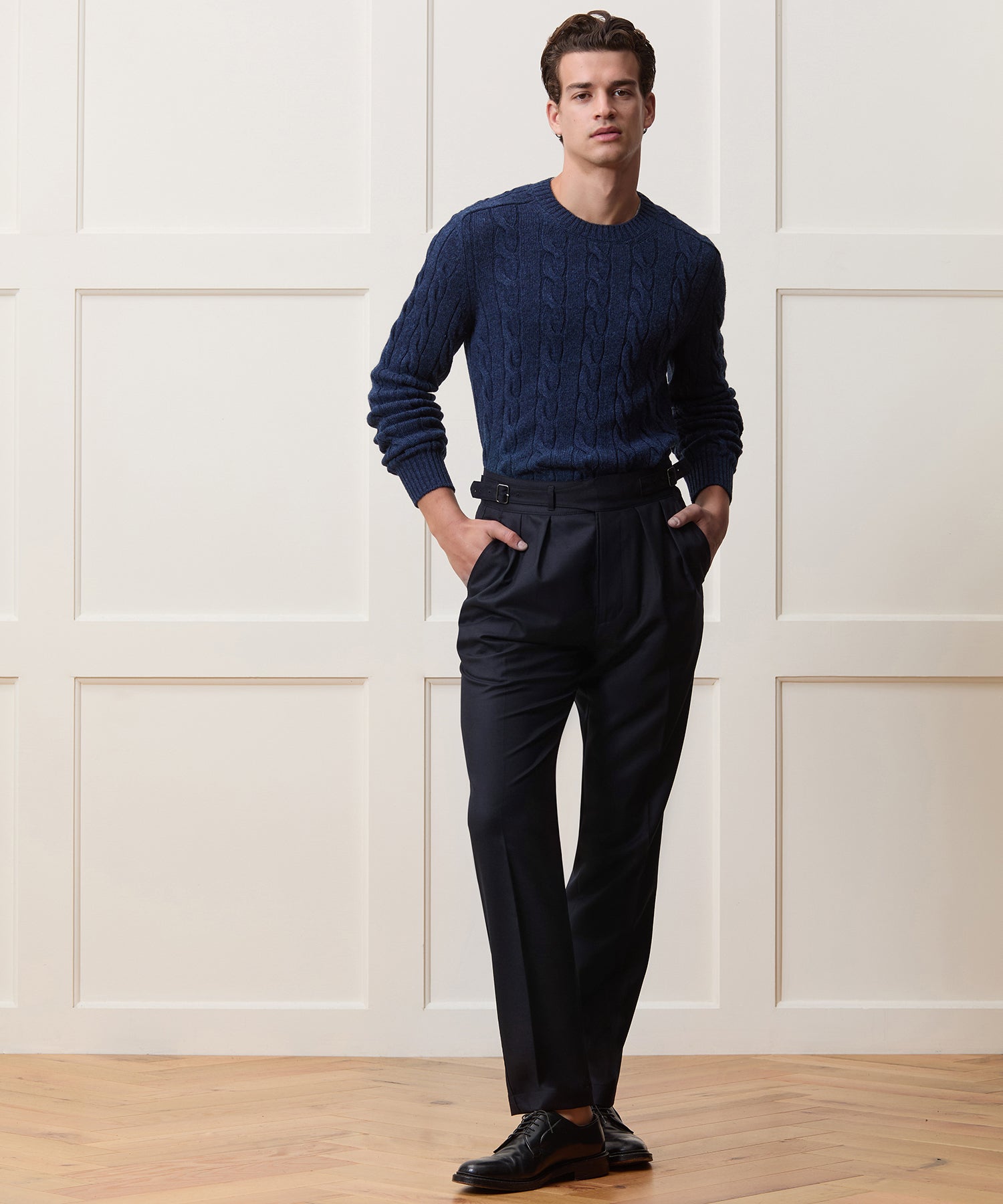 Todd Snyder Italian Flannel Gurkha Trouser in Navy Navy
