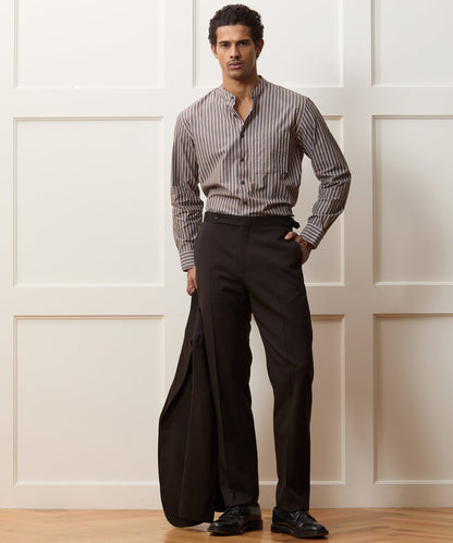 Todd Snyder Gabardine Side Tab Trouser in Caviar Caviar