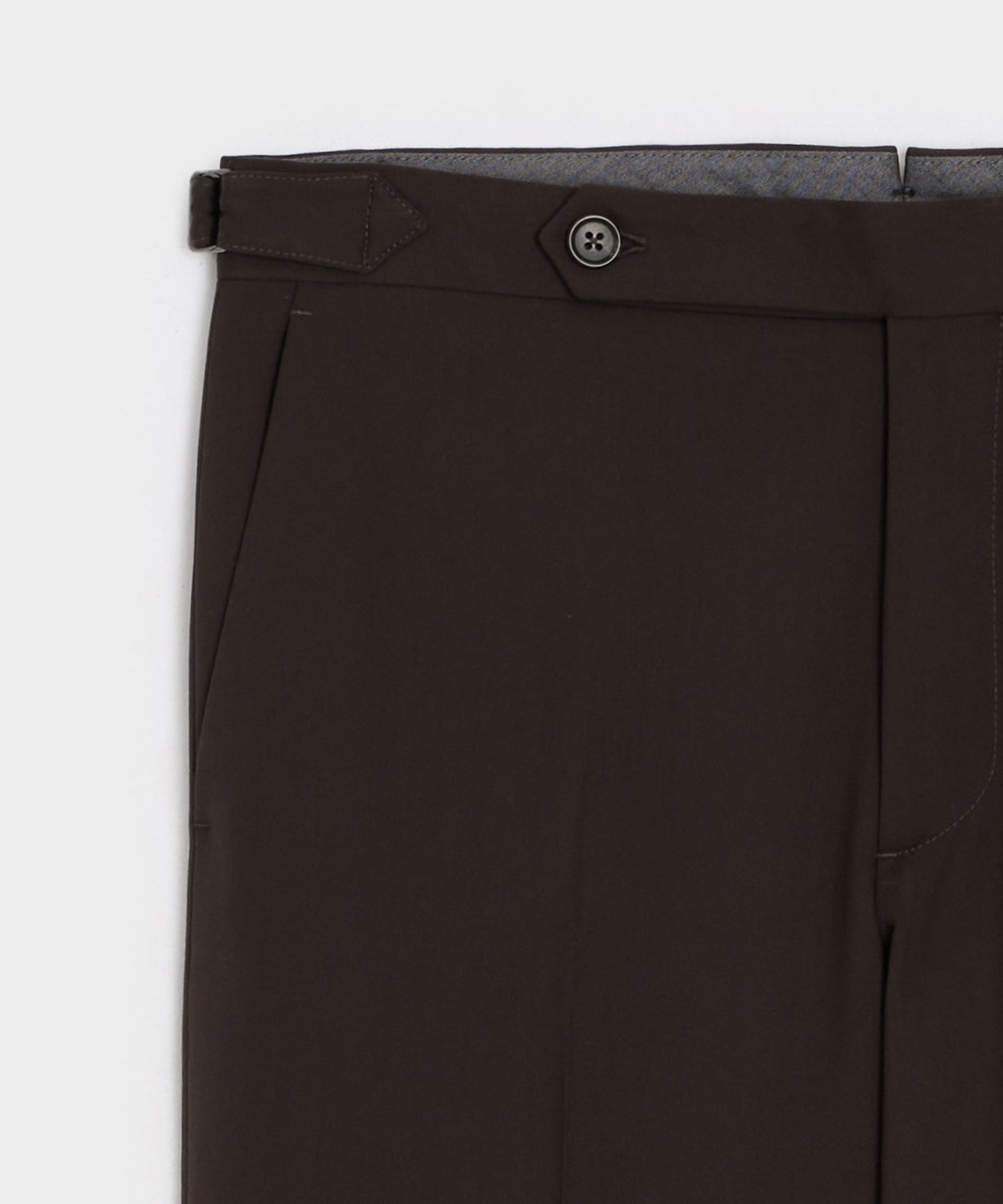 Todd Snyder Gabardine Side Tab Trouser in Caviar Caviar