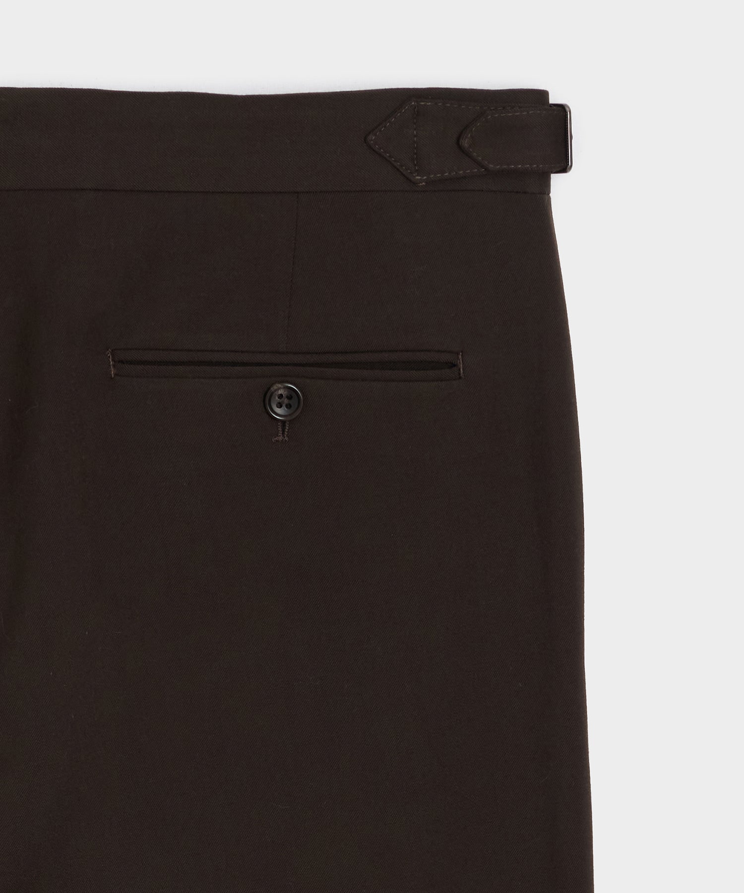 Todd Snyder Gabardine Side Tab Trouser in Caviar Caviar