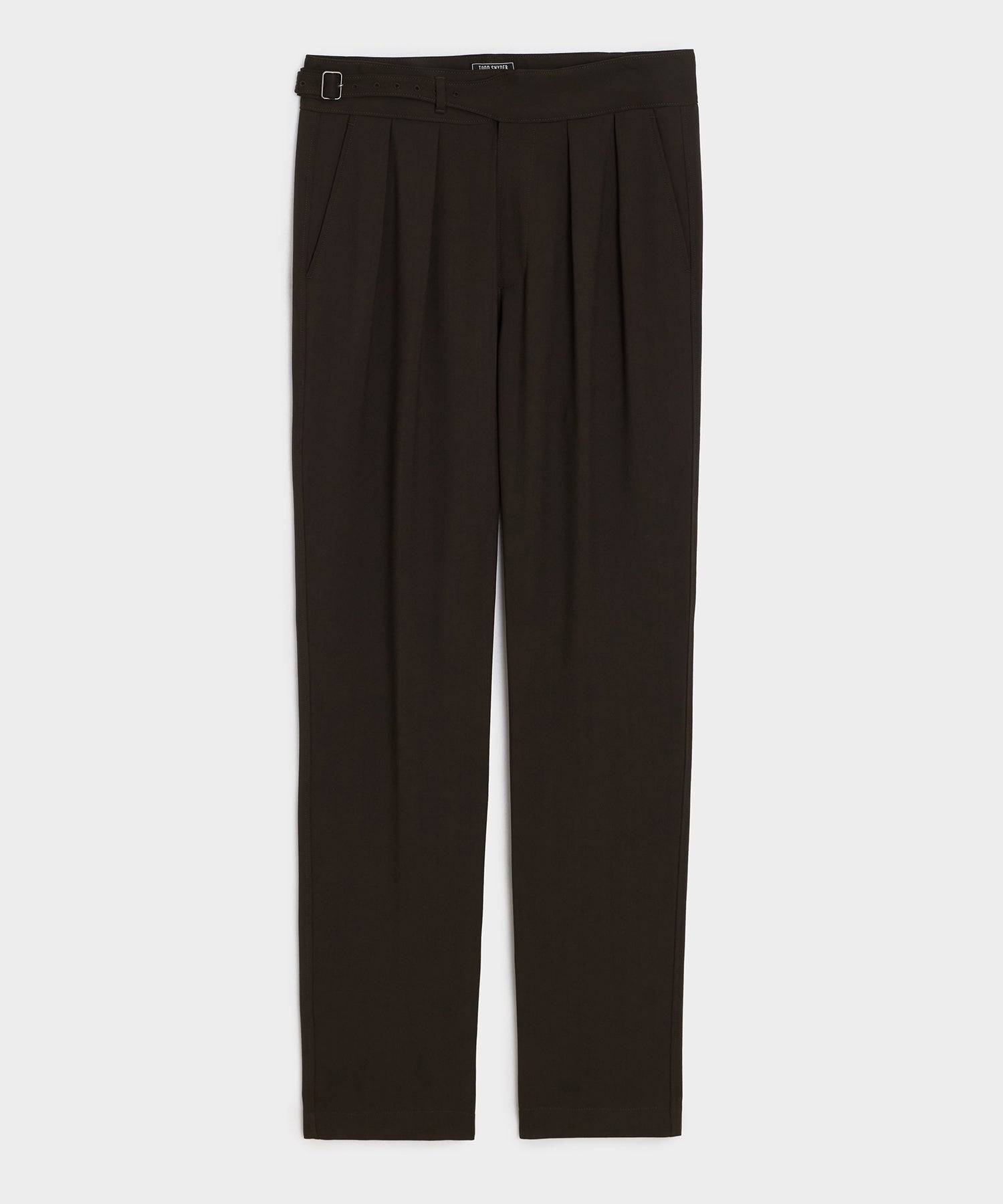 Todd Snyder Gabardine Gurkha Dress Trouser in Caviar Caviar