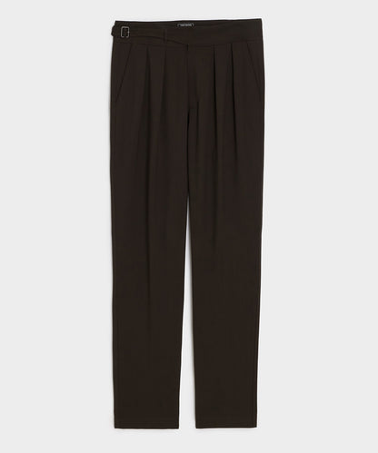 Todd Snyder Gabardine Gurkha Dress Trouser in Caviar Caviar