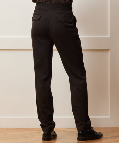 Todd Snyder Gabardine Gurkha Dress Trouser in Caviar Caviar