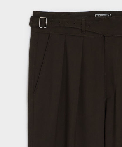 Todd Snyder Gabardine Gurkha Dress Trouser in Caviar Caviar