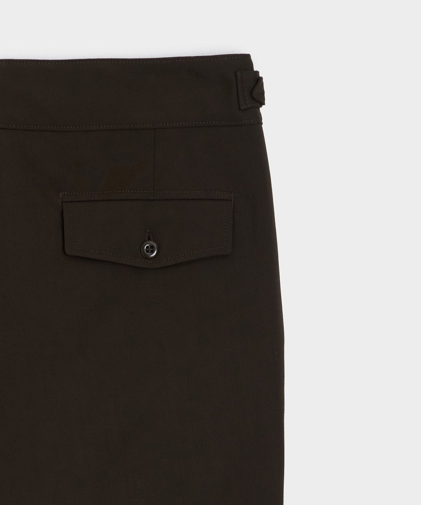 Todd Snyder Gabardine Gurkha Dress Trouser in Caviar Caviar