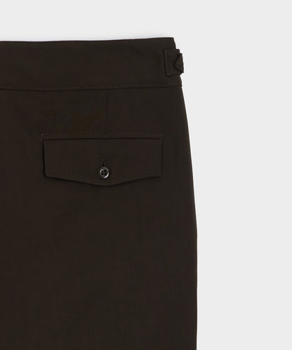 Todd Snyder Gabardine Gurkha Dress Trouser in Caviar Caviar