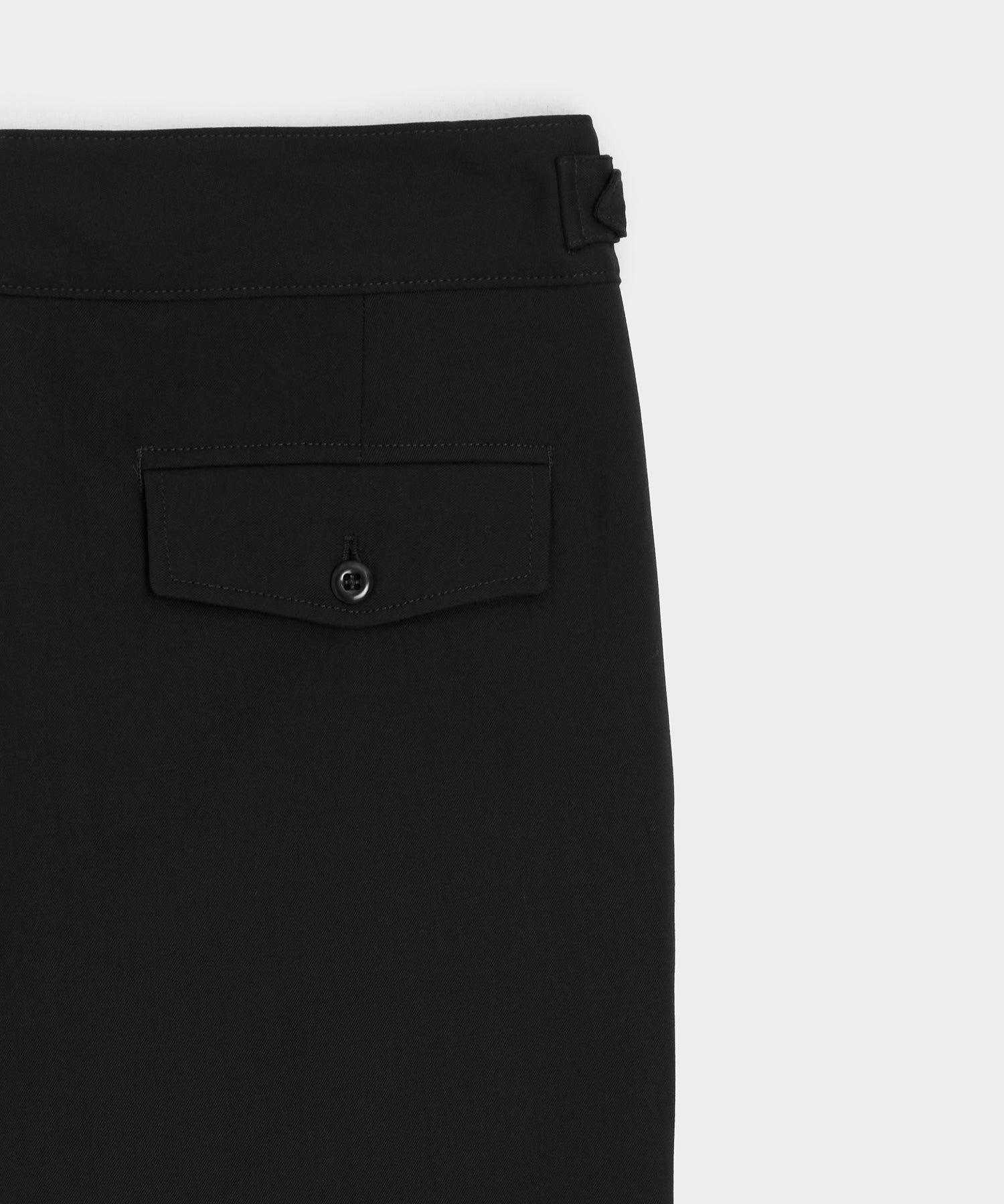Todd Snyder Gabardine Gurkha Dress Trouser in Black Black