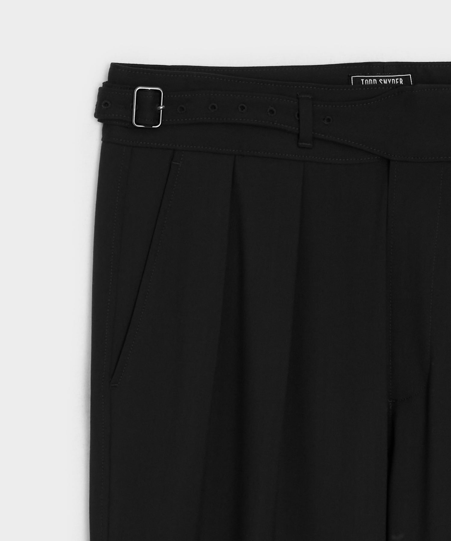 Todd Snyder Gabardine Gurkha Dress Trouser in Black Black
