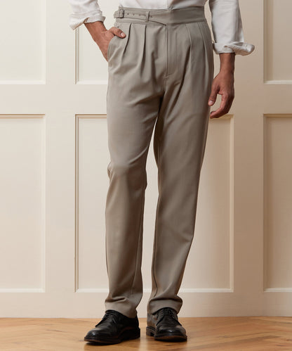 Todd Snyder Gabardine Gurkha Dress Trouser in Stone Stone