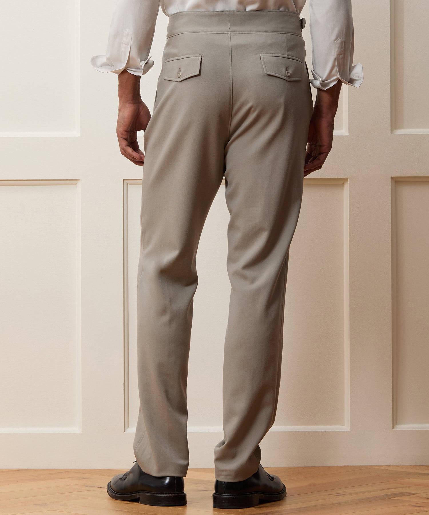 Todd Snyder Gabardine Gurkha Dress Trouser in Stone Stone