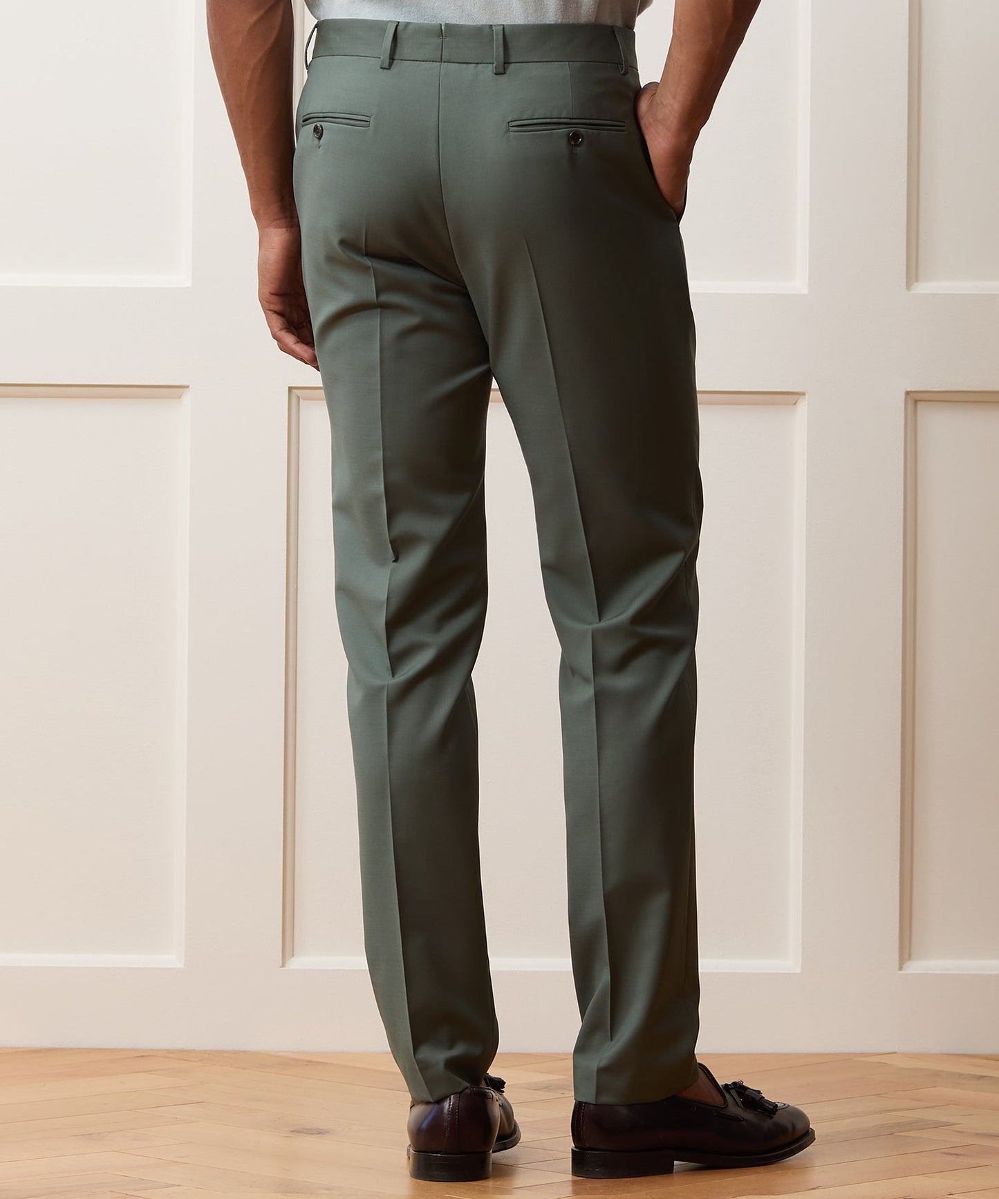 Todd Snyder Mohair Sutton Trouser in Green Smoke Green Smoke