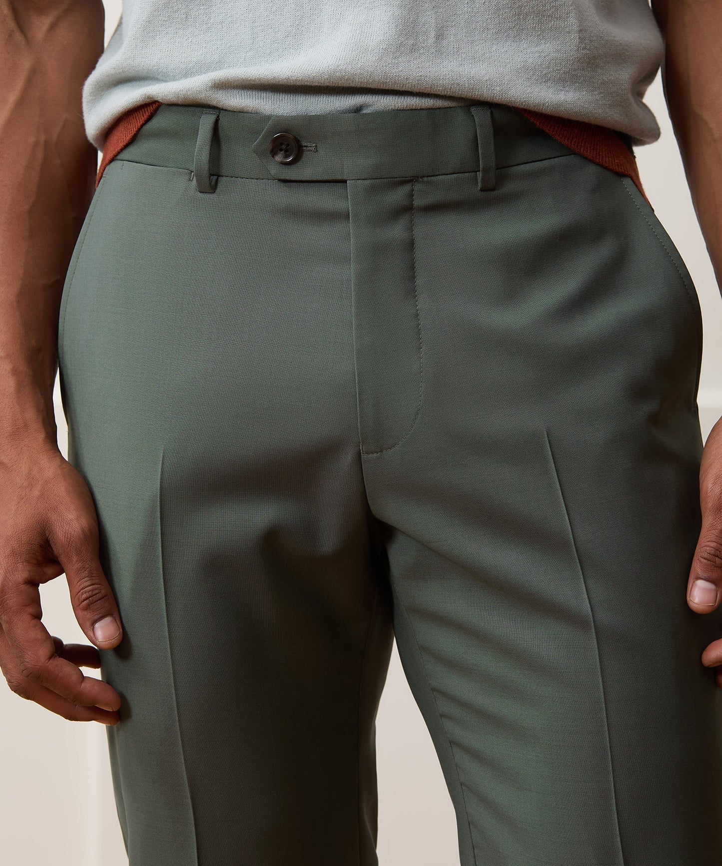 Todd Snyder Mohair Sutton Trouser in Green Smoke Green Smoke
