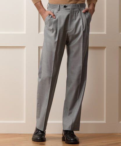 Todd Snyder Italian Wool Houndstooth Wythe Trouser in Cream Houndstooth Cream