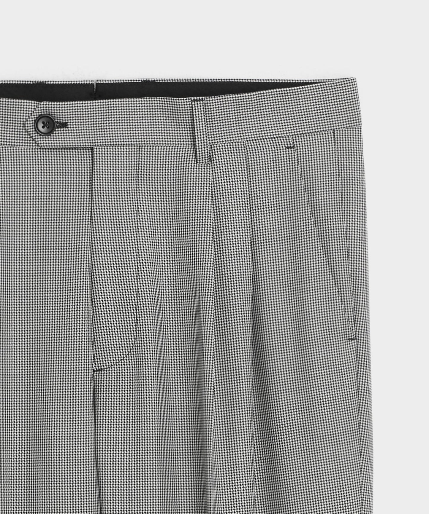 Todd Snyder Italian Wool Houndstooth Wythe Trouser in Cream Houndstooth Cream