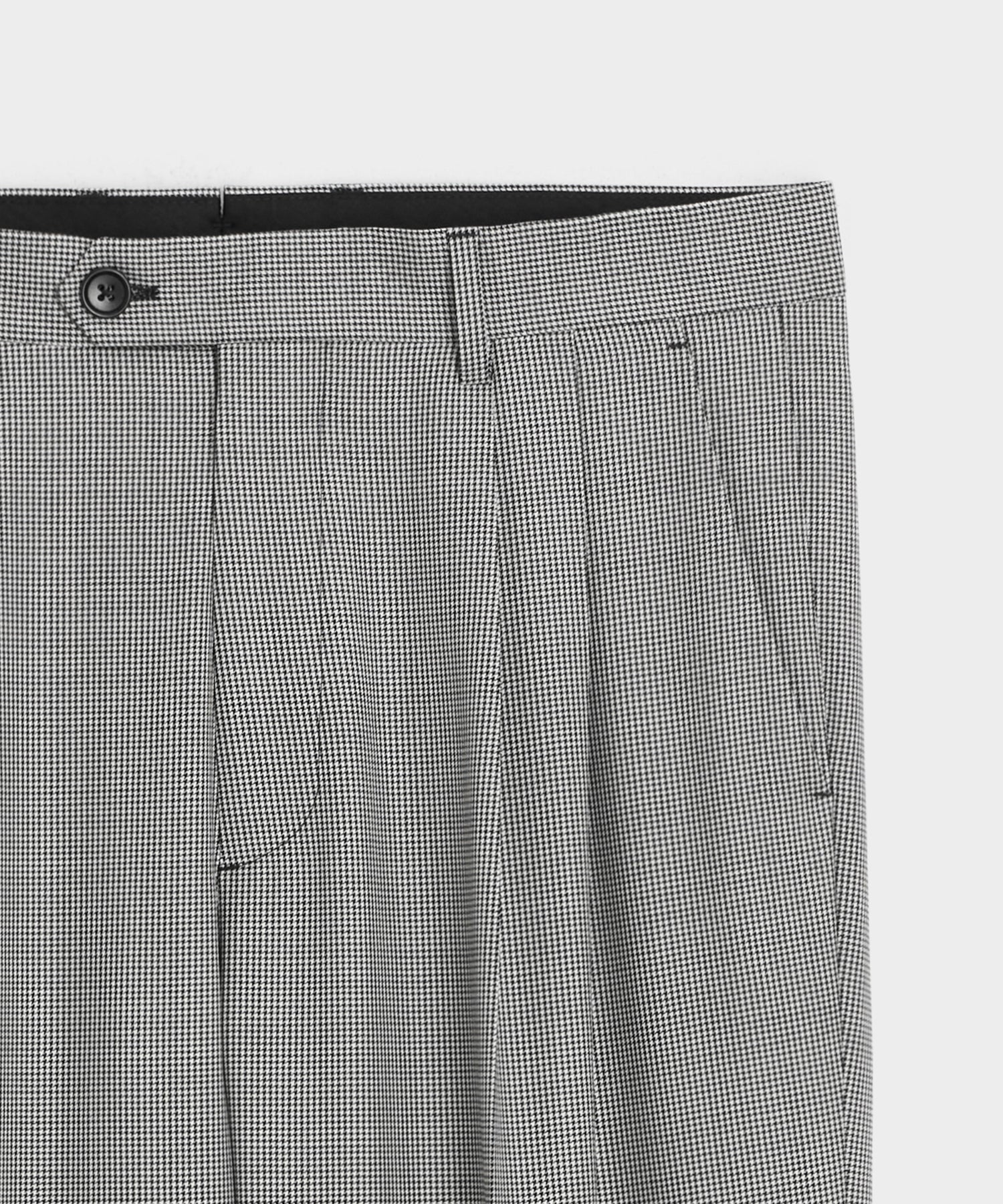 Todd Snyder Italian Wool Houndstooth Wythe Trouser in Cream Houndstooth Cream