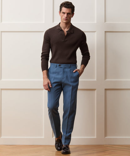 Todd Snyder Sueded Linen Sutton Trouser in Harbor Blue Harbor Blue