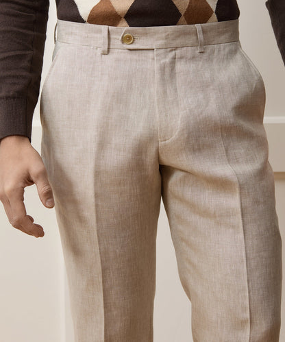 Todd Snyder Linen Sutton Trouser in Oatmeal Oatmeal