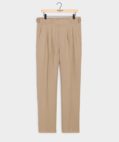 Todd Snyder Linen Gurkha Trouser in Beige Beige