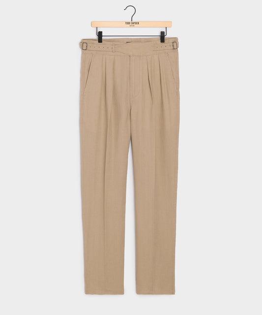 Todd Snyder Linen Gurkha Trouser in Beige Beige
