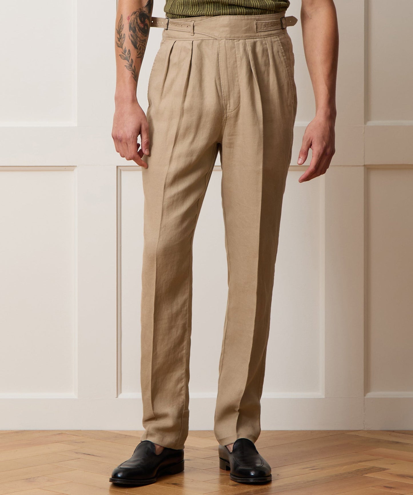 Todd Snyder Linen Gurkha Trouser in Beige Beige