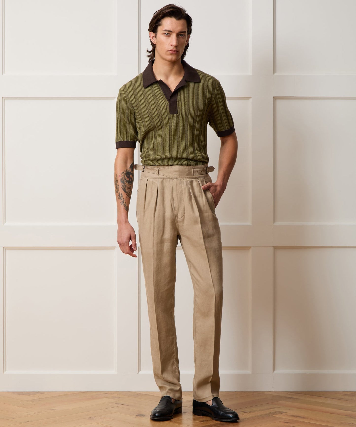 Todd Snyder Linen Gurkha Trouser in Beige Beige