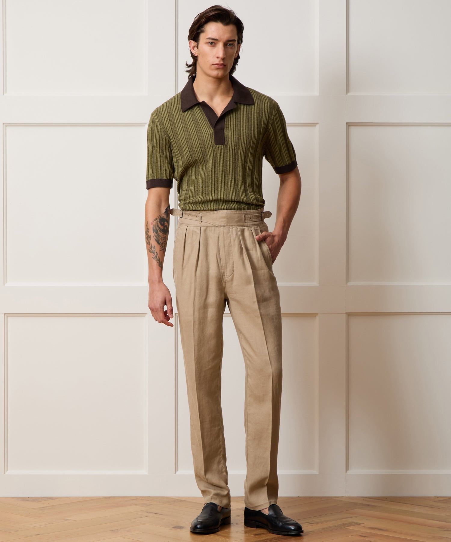 Todd Snyder Linen Gurkha Trouser in Beige Beige
