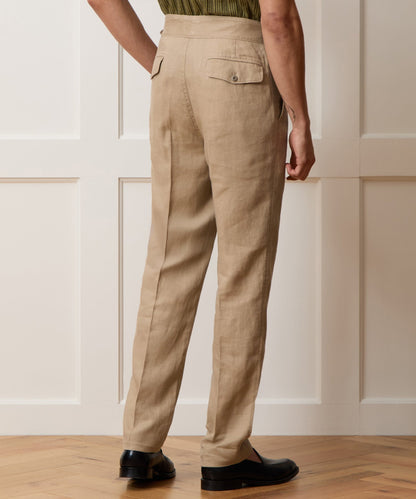 Todd Snyder Linen Gurkha Trouser in Beige Beige
