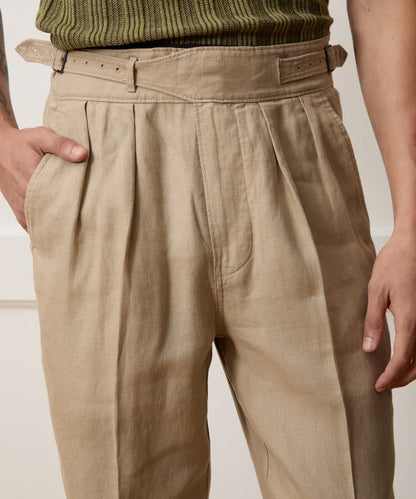 Todd Snyder Linen Gurkha Trouser in Beige Beige