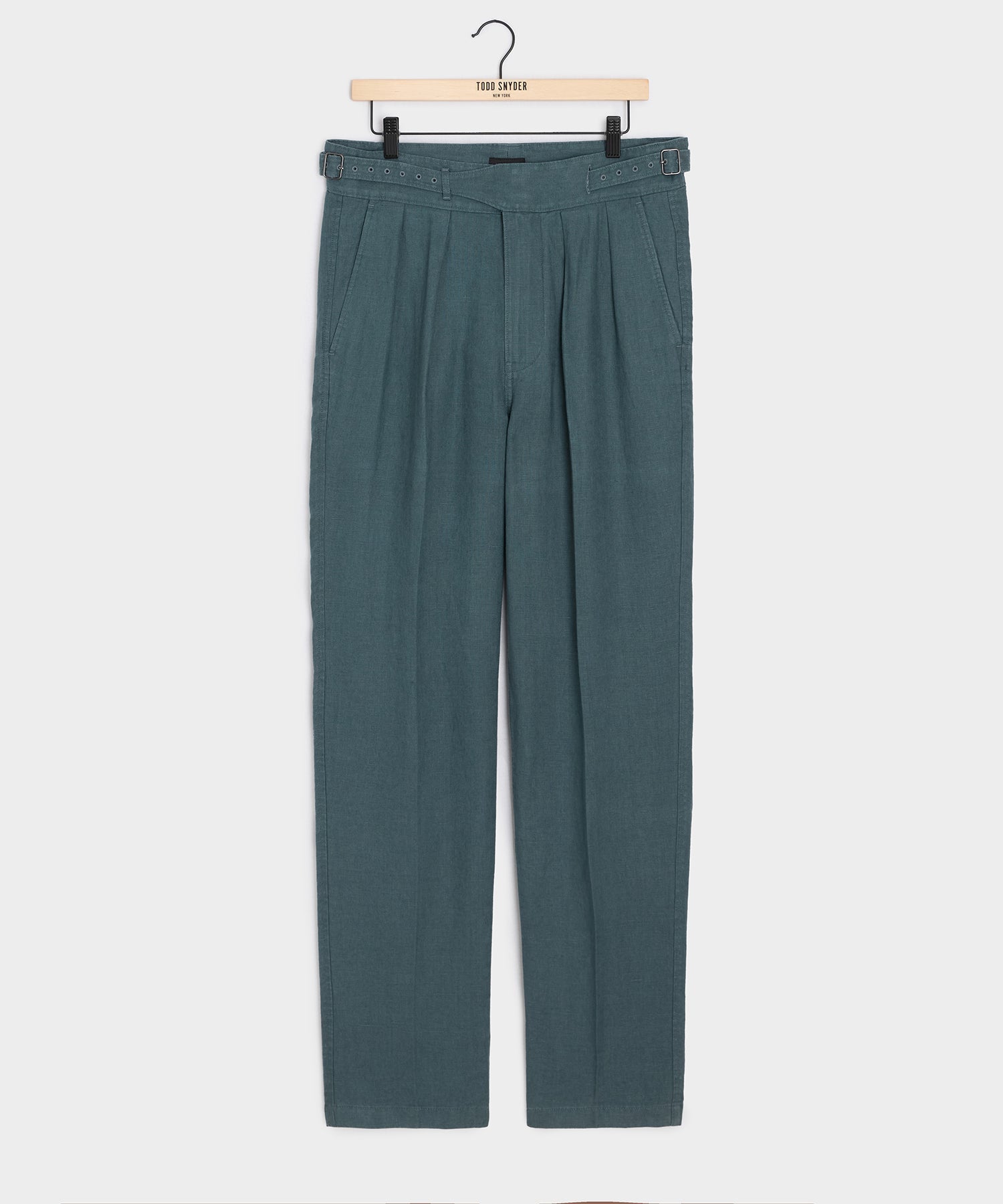 Todd Snyder Linen Gurkha Trouser in Teal Teal