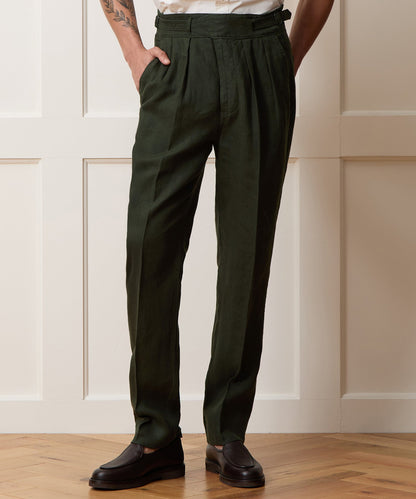 Todd Snyder Linen Gurkha Trouser in Snyder Olive Snyder Olive