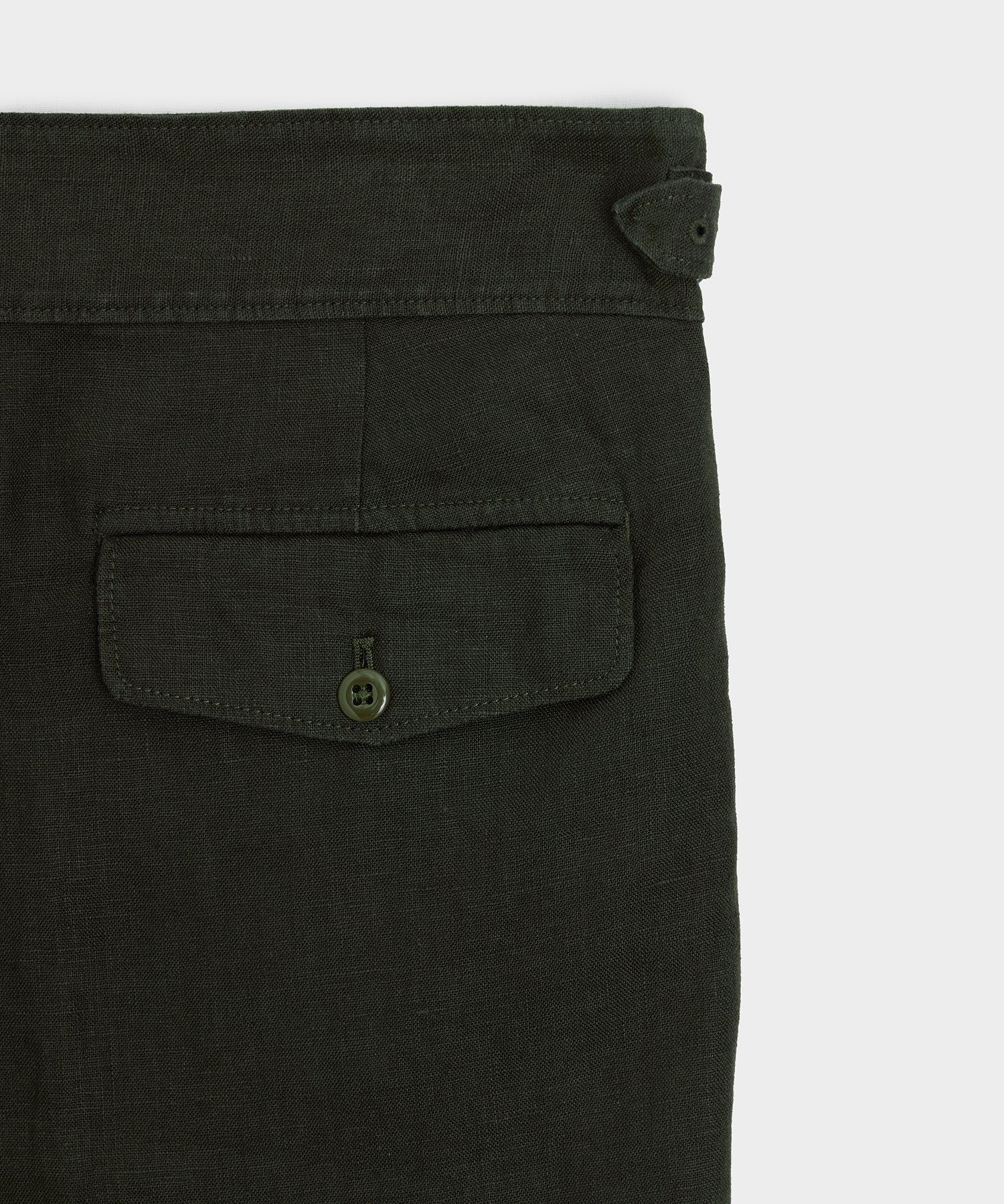 Todd Snyder Linen Gurkha Trouser in Snyder Olive Snyder Olive