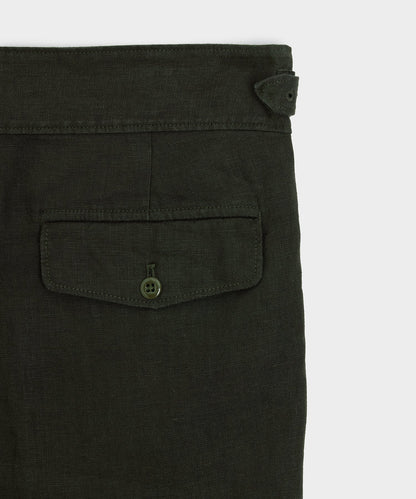 Todd Snyder Linen Gurkha Trouser in Snyder Olive Snyder Olive