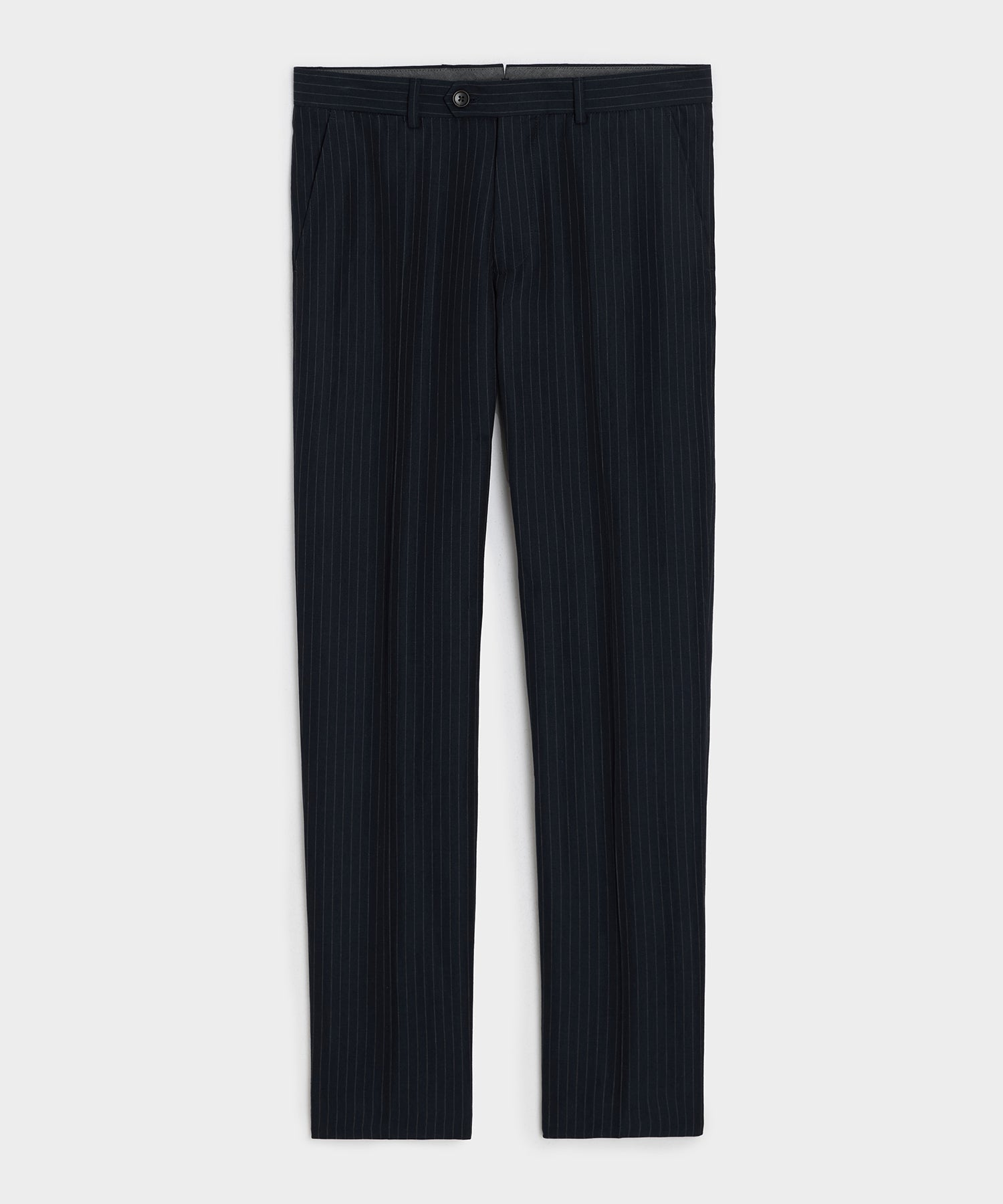 Todd Snyder Italian Cotton-Linen Sutton Trouser in Navy Pinstripe Navy