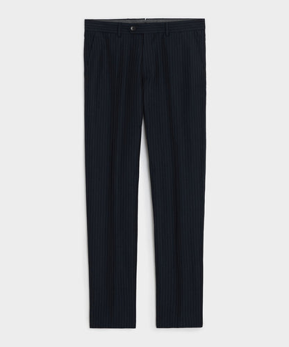 Todd Snyder Italian Cotton-Linen Sutton Trouser in Navy Pinstripe Navy