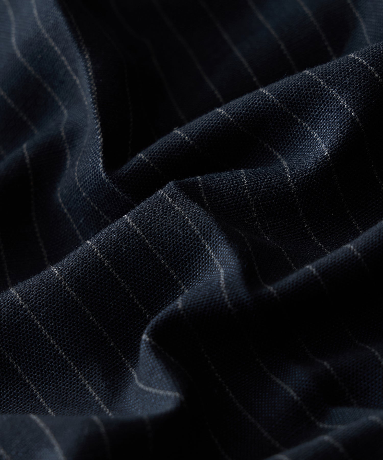 Todd Snyder Italian Cotton-Linen Sutton Trouser in Navy Pinstripe Navy