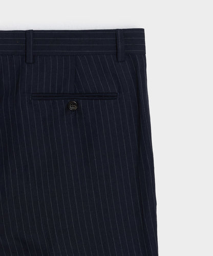 Todd Snyder Italian Cotton-Linen Sutton Trouser in Navy Pinstripe Navy
