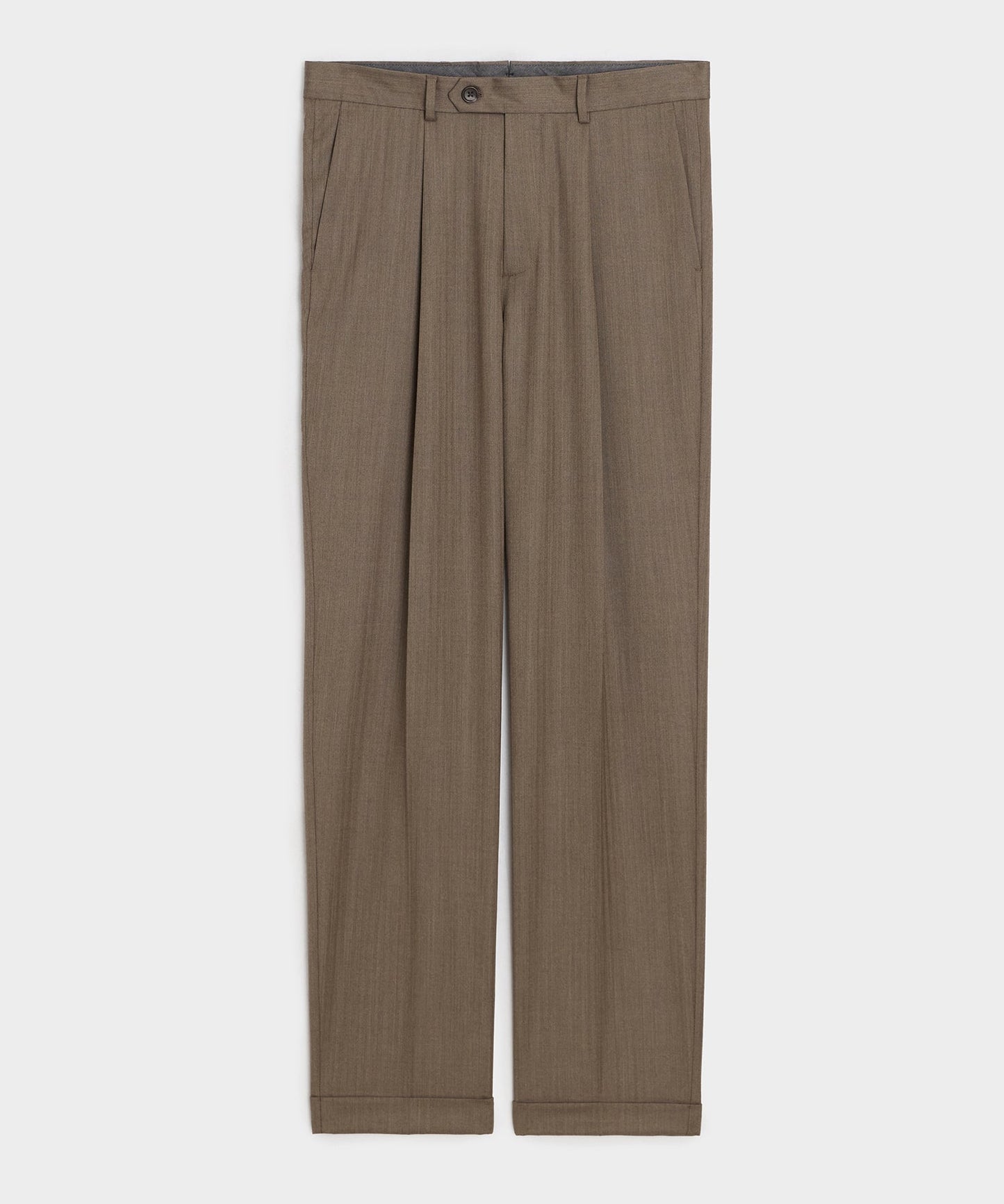 Todd Snyder Herringbone Madison Trouser in Light Brown Herringbone Light Brown