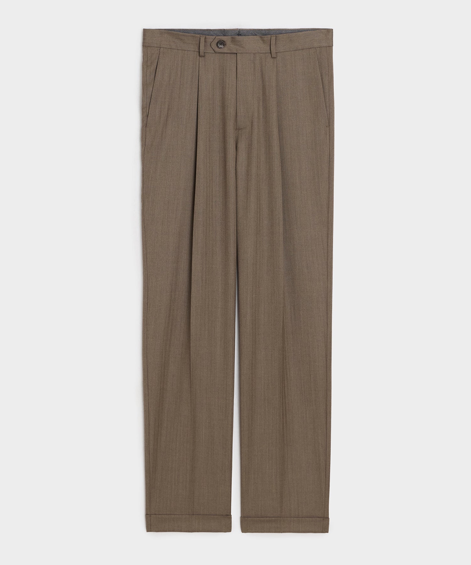 Todd Snyder Herringbone Madison Trouser in Light Brown Herringbone Light Brown