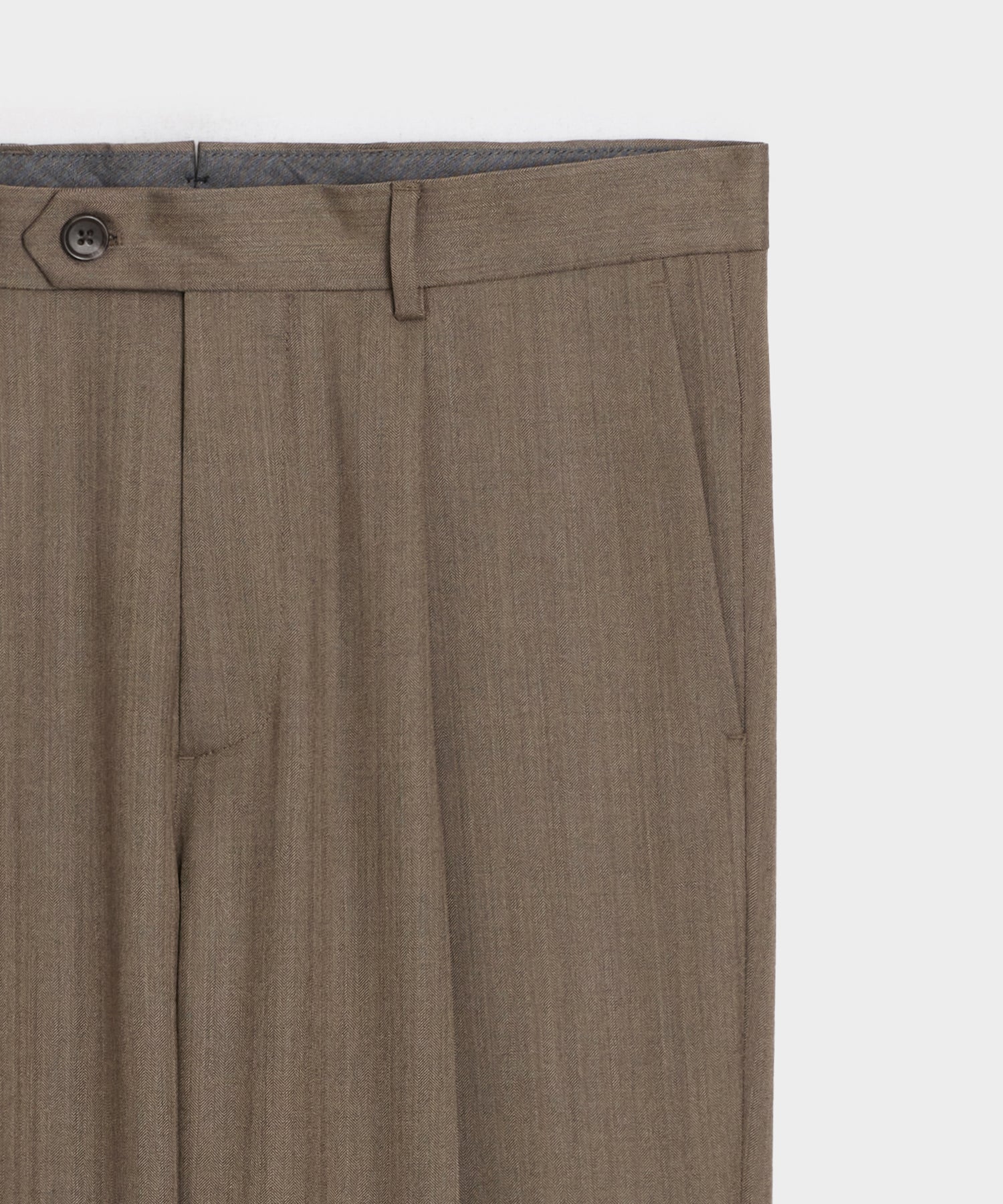 Todd Snyder Herringbone Madison Trouser in Light Brown Herringbone Light Brown