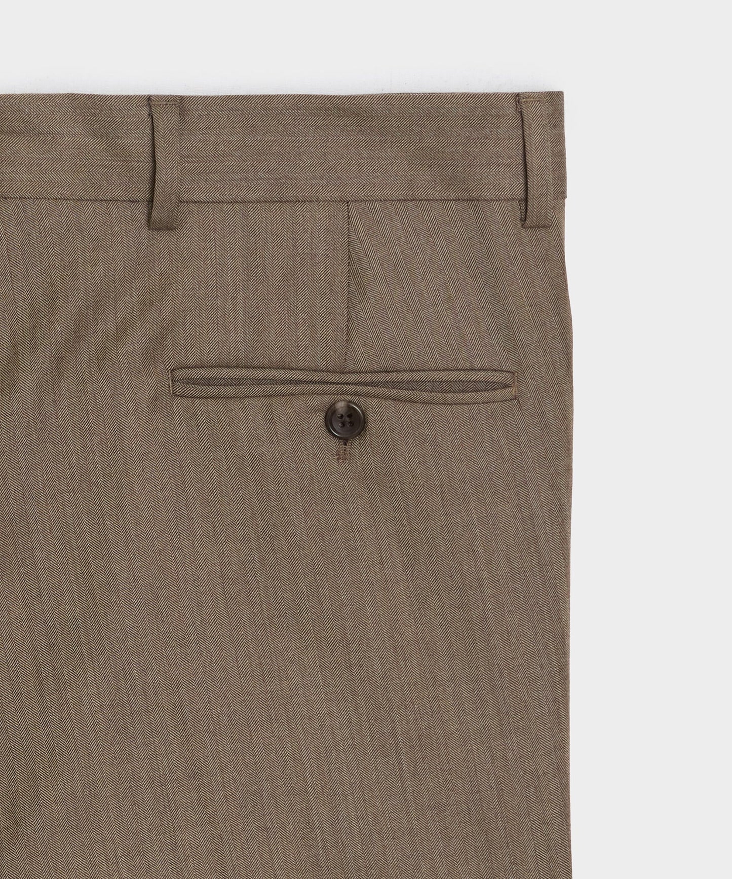 Todd Snyder Herringbone Madison Trouser in Light Brown Herringbone Light Brown
