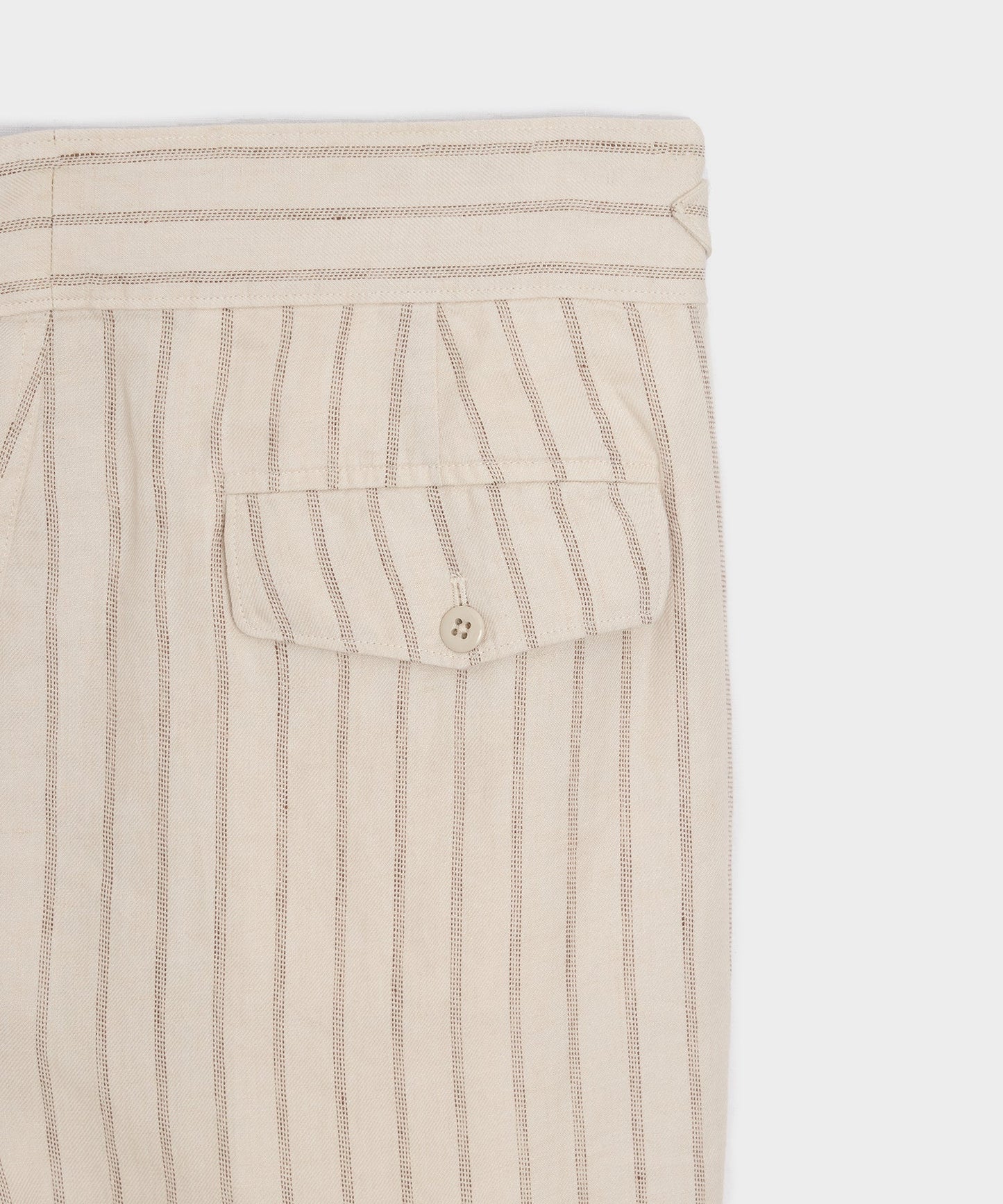 Todd Snyder Linen Gurkha Trouser in Cream Stripe Cream