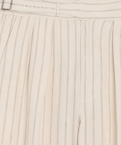 Todd Snyder Linen Gurkha Trouser in Cream Stripe Cream