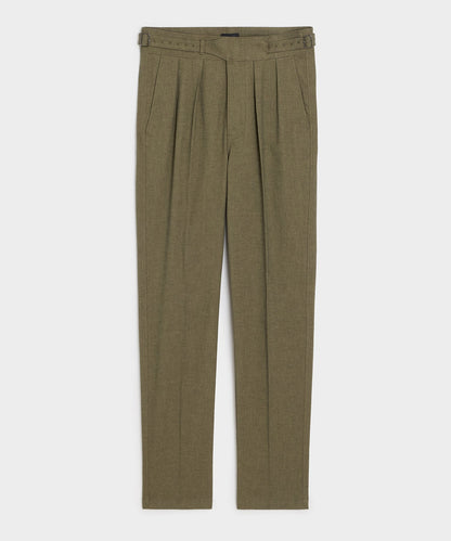 Todd Snyder Italian Heathered Cotton Gurkha Trouser in Green Green