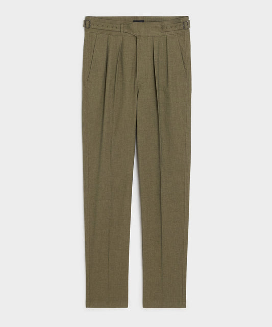 Todd Snyder Italian Heathered Cotton Gurkha Trouser in Green Green