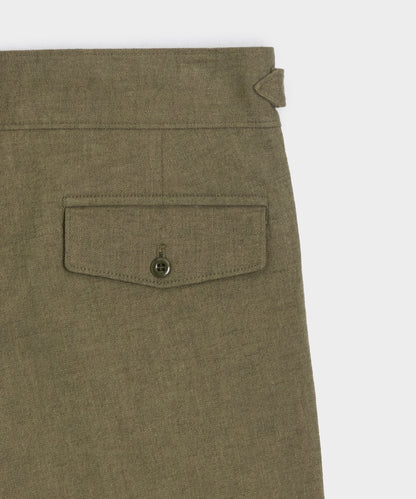 Todd Snyder Italian Heathered Cotton Gurkha Trouser in Green Green