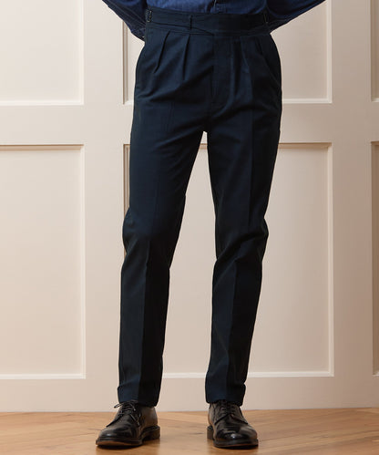 Todd Snyder Italian Heathered Cotton Gurkha Trouser in Navy Navy